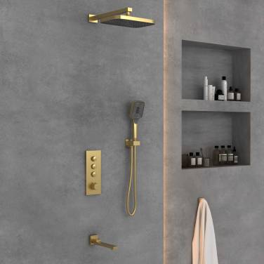 Vincea VSFW-433T1BG встраиваемый, термостатический, 3 режима, брашированное золото