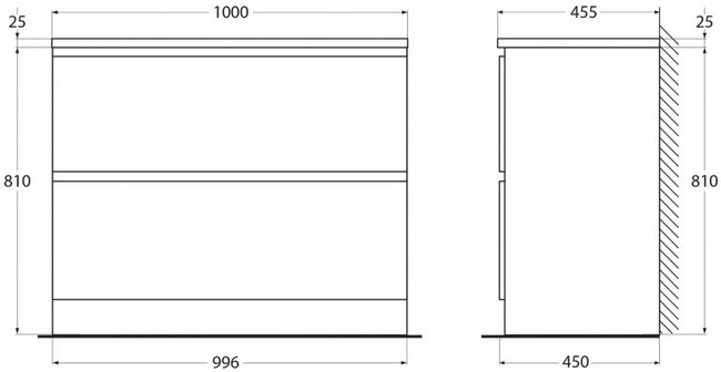 BelBagno Albano 100 см ALBANO-1000-2C-PIA-RR