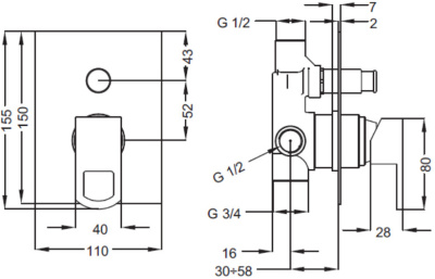 Cezares Levico LEVICO-VDIM-01-Cr с внутренней частью