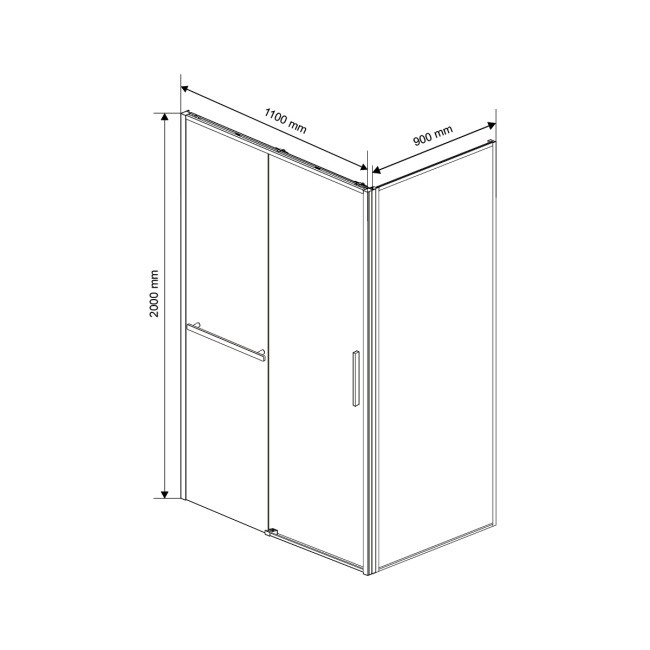 Vincea Slim Soft VSR-1SS9011CL, 1100*900, хром, стекло прозрачное