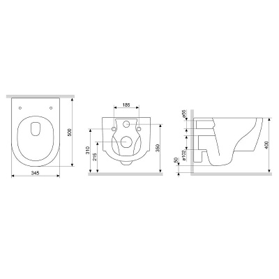 Damixa Jupiter DX77C1700SC подвесной с сиденьем Микролифт