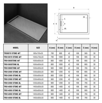 WeltWasser WW TRS 14090 STONE-BL