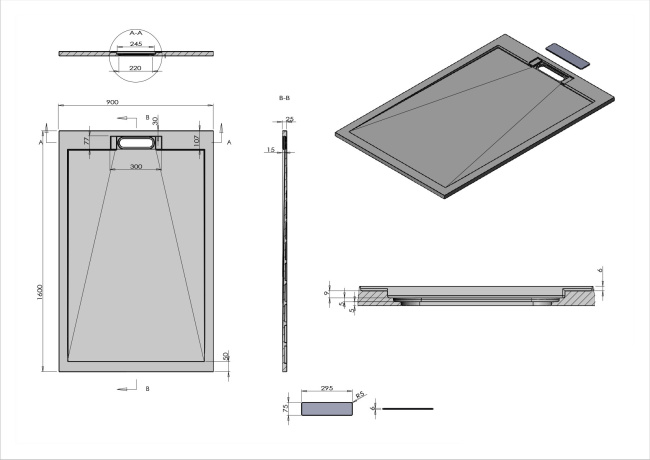 Vincea VST-4SRL9016W, 1600x900, белый матовый