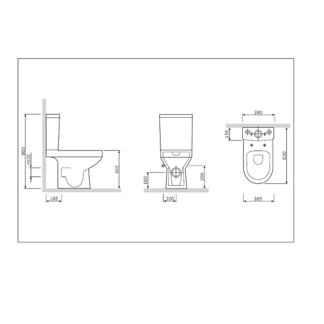 AM.PM Spirit V2.0 C708600WH с бачком без сиденья