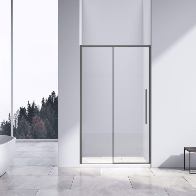 Vincea Slim-N VDS-4SN120CLGM, 1200, вороненая сталь, стекло прозрачное
