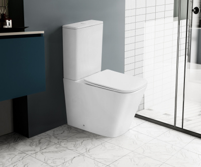 Abber Rechteck AC1210TMW компакт белый матовый, безободковый, смыв торнадо