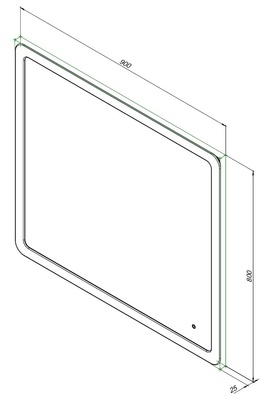 Aquanet Ирис 90x80 с подсветкой LED