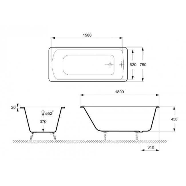 Delice Prestige 180х75 с отверстиями под ручки DLR230601R