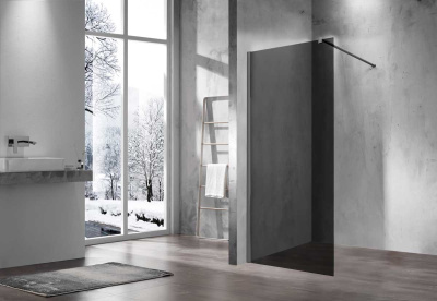 Vincea Walk-In VSW-1H800CGGM, 800*2000, вороненая сталь, стекло тонированное