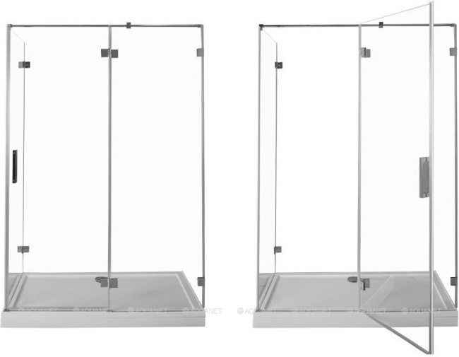 Aquanet NWD1231 Beta 800x1400x2000 Левая распашная дверь стекло прозрачное хром (185424) без поддона