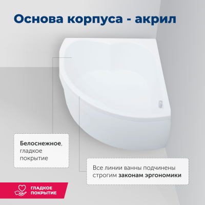 Aquanet Fregate 120x120 (с каркасом и фронтальной панелью)