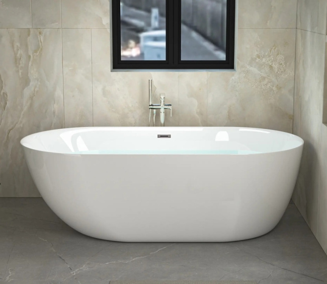 Ceruttispa COMO150 (1500x750x560) отдельностоящая, белая, со сливом-переливом
