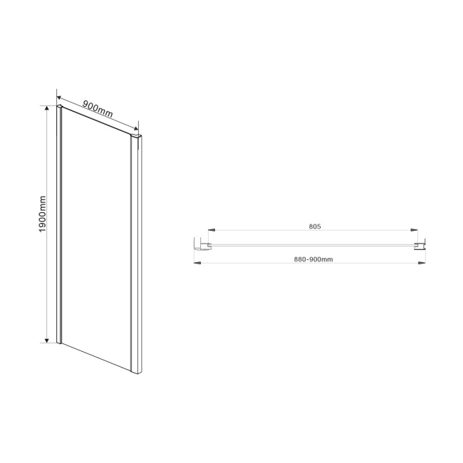 Vincea Intra VSR-1I809090CL, 800/900x900, хром, стекло прозрачное без поддона