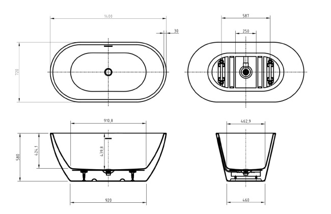 BelBagno UNO BB701-1400-720-K