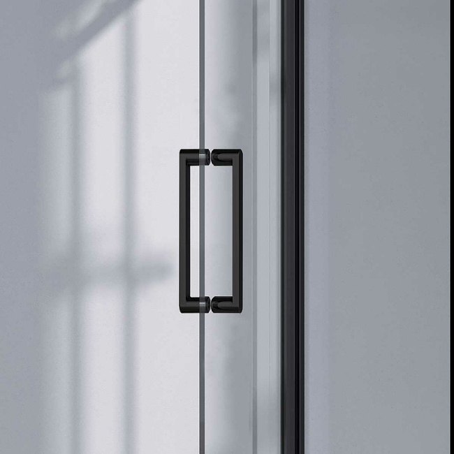 Vincea Como-N 140x90 VSR-4CN9014CLB профиль Черный стекло прозрачное без поддона