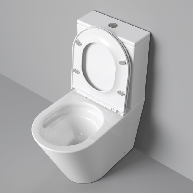 Grossman GR-4458SQ (640х360х835) безободковый,белый с тонкой крышкой,микролифт,смыв торнадо,2 места