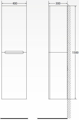 BelBagno Etna 40x150 ETNA-1500-2A-SC-RN-P-R правый