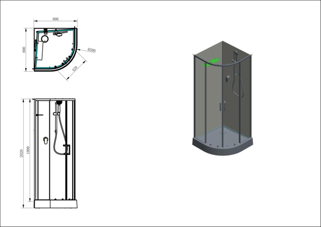 Aquanet Passion EVO 80x80 R White