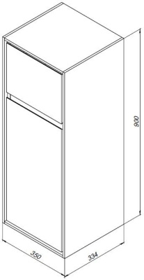 Aquanet Милан 35 дуб рустикальный (малый) (00339955)