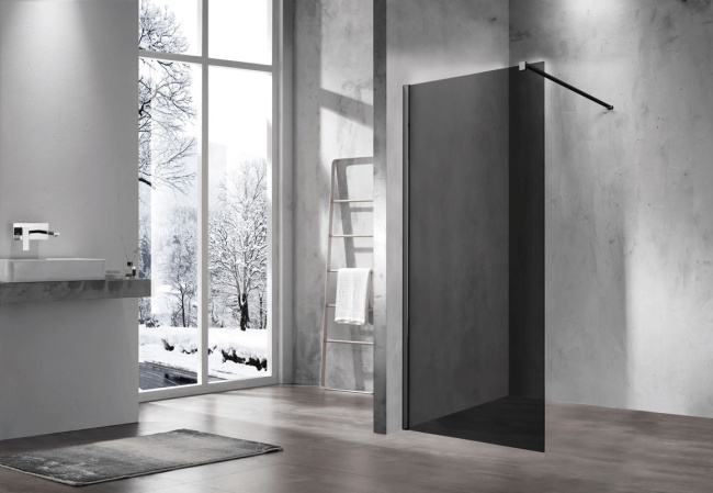 Vincea Walk-In VSW-1H110CGB, 1100*2000, черный, стекло тонированное