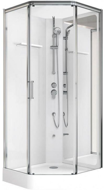Aquanet Passion P 2.0 90x90, прозрачное стекло