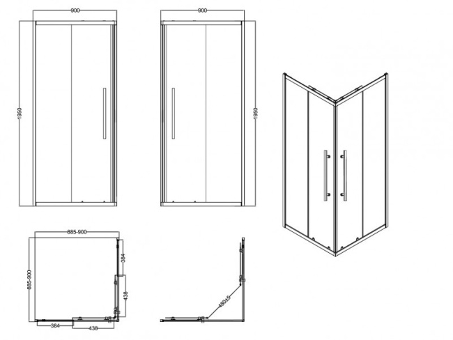 ESBANO ESF-90KV-GM (без поддона)