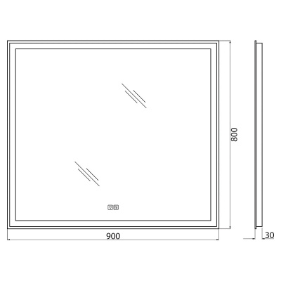 BelBagno SPC-GRT-900-800-LED-TCH-WARM с подсветкой с подогревом с сенсорным выключателем