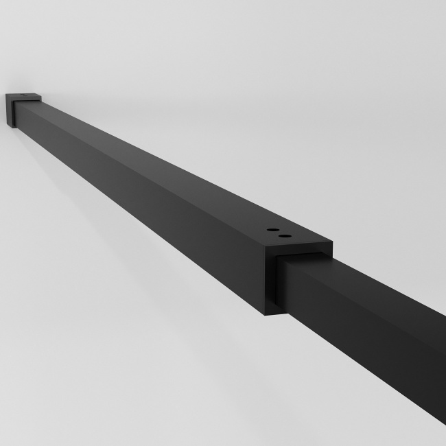 Niagara Nova NG-670-90ВLACK (90*195) черный матовый, стекло прозрачное,1 место