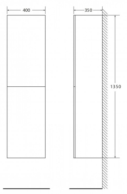 BelBagno Luce 40x135 LUCE-1350-2A-SC-SCM