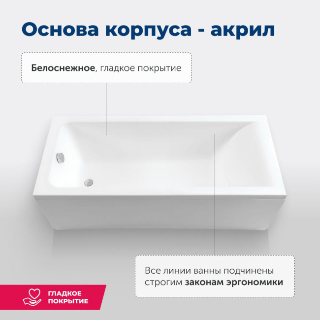 Aquanet Bright 175x70 (с каркасом)