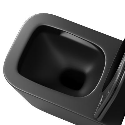 Grossman GR-4404BMSQ (520х373х365) безободковый,черный матовый с тонкой крышкой,микролифт,смыв торнадо,1 место